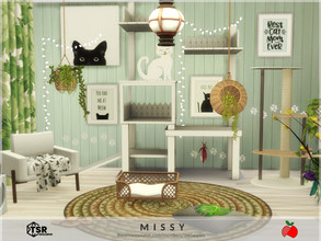 Sims 4 — Missy - cat room by melapples — a white and green cat room for your sims best friend. enjoy! 5x5 $ 7803 short