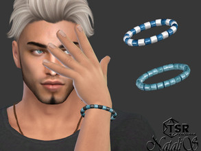 Sims 4 — Enamel cylinder beads bracelet by Natalis — Enamel cylinder beads bracelet for the left hand. 6 color options.