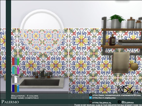 Sims 4 — Palermo by Silerna — - Basegame compatible - Floors - Tiles - 4 different colors - Please do not reupload, claim