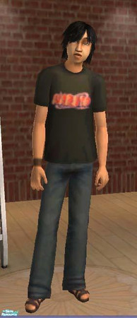 Sims 2 — Naruto T-Shirt with dark jeans by Koolebra — 