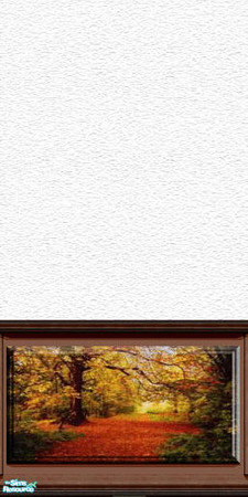 Sims 2 — Look Right Here - Autumn Scene by Lorah — ... to really make a room stand out! These bold wallpapers and carpets