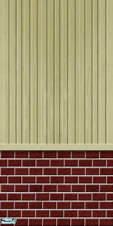 Sims 2 — Studio K BR02VWS - Khaki by StudioKhagerks — Part of the Brick 02 & Vertical Wood Siding series. 20 colors.