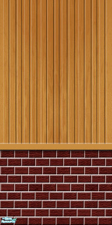 Sims 2 — Studio K BR02VWS - Golden by StudioKhagerks — Part of the Brick 02 & Vertical Wood Siding series. 20 colors.