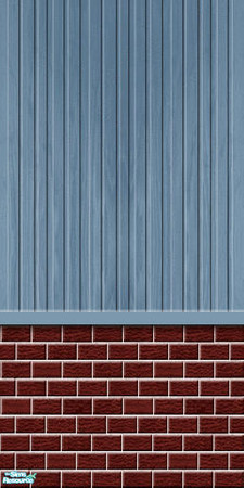 Sims 2 — Studio K BR02VWS - Denim by StudioKhagerks — Part of the Brick 02 & Vertical Wood Siding series. 20 colors.