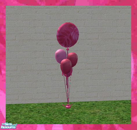 Sims 2 — Hot Pink Wedding Set - Balloons by HeartSpirit — Pretty pink balloons. Part of the Hot Pink Wedding Set. Created