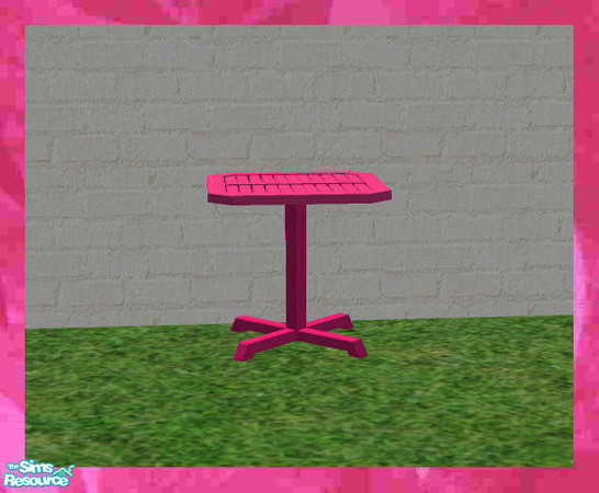 Sims 2 — Hot Pink Wedding Set - Casual Table by HeartSpirit — Bright and bold pink casual table. An extra table to use
