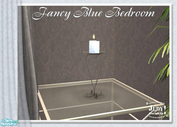 Sims 2 — Judy FancyBlue Bedroom - Candleholder by judyhugsnoopy — Lovely blue color with silver mixed with light brown