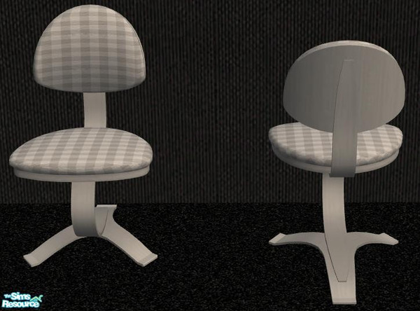 Sims 2 — NK PI Desk Chair Fabrics - Light Grey by MoMama — Your Sims will enjoy sitting on a nice plaid desk chair