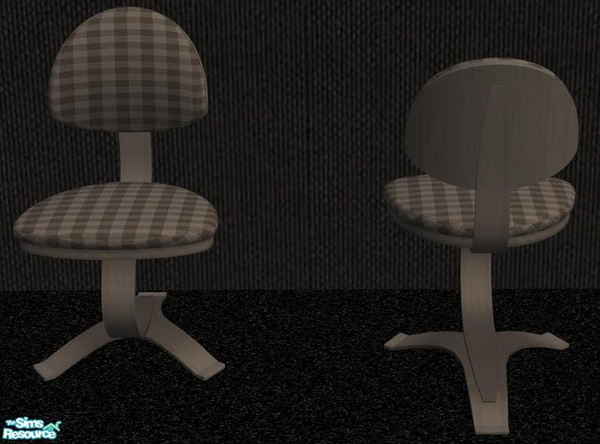 Sims 2 — NK PI Desk Chair Fabrics - Dark Grey by MoMama — Your Sims will enjoy sitting on a nice plaid desk chair fabric.