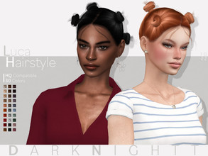 Sims 4 — Luca Hairstyle by DarkNighTt — Luca Hairstyle is a updo, stylish, short hairstyle. 30 colors (20 Base Colors+10