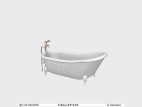 Sims 4 — Colette - Bath by Syboubou — This is a vintage bath with foot and nie emboss ceramic work.