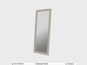 Sims 4 — Colette - Floor mirror vertical by Syboubou — This mirror with nice wooden mouldings is leaning on the wall.