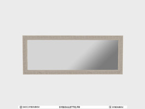Sims 4 — Colette - Wall mirror horizontal by Syboubou — This horizontal mirror with nice wooden mouldings is made to hang