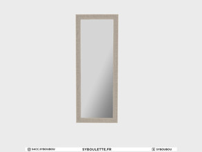 Sims 4 — Colette - Wall mirror vertical by Syboubou — This vertical mirror with nice wooden mouldings is made to hang on