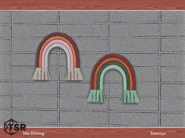 Sims 4 — Ida Dining. Wall Decor, v2 by soloriya — Wall decor. Part of Ida Dining set. 2 color variations. Category: