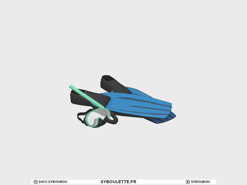 The Sims Resource Playa Snorkeling mask and flippers