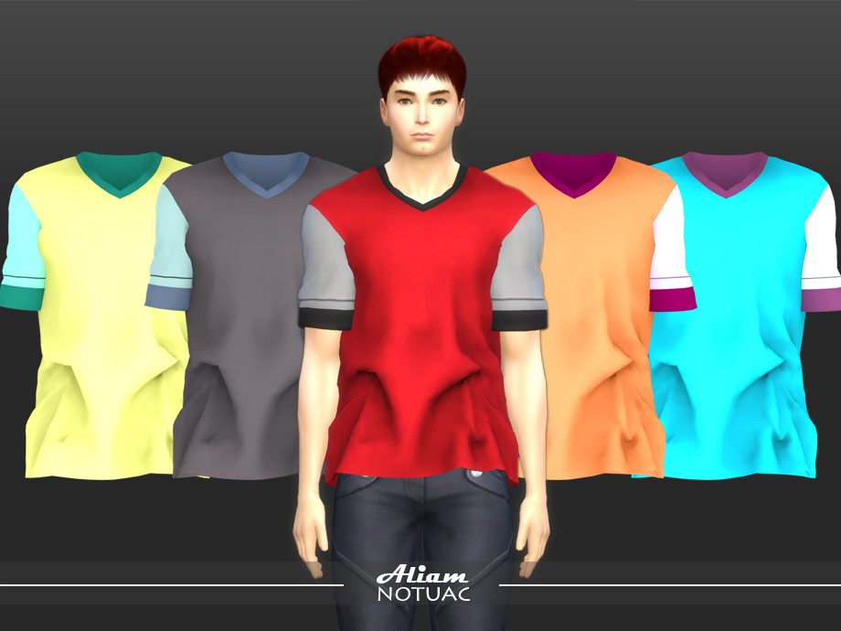 The Sims Resource - Tri-color Tshirt