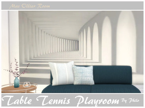 Sims 4 — Ollier Table Tennis Playroom by philo — Classy sims can also have fun playing table tennis. This game room is