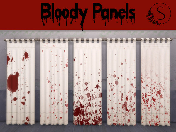 Sims 4 — Bloody Panels by Simmie Studio by Simmie_Studios — Perfect for crime scenes or Halloween party's