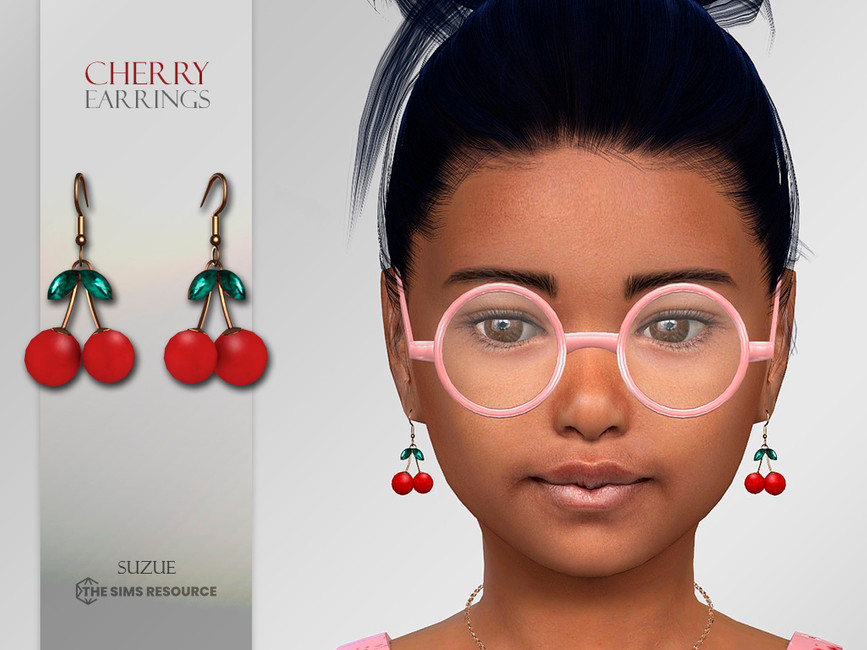 The Sims Resource Cherry Earrings Child