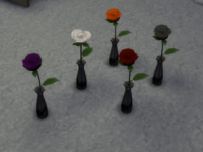 Sims 4 — Goth Rose Vase by PorcelanDolly — I made this available to purchase since the original vase requires an unlock.