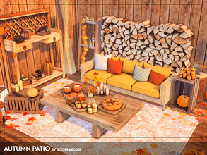 Sims 4 — Autumn Patio (TSR only CC) by xogerardine — Cozy, autumn patio for your sims to chill! x