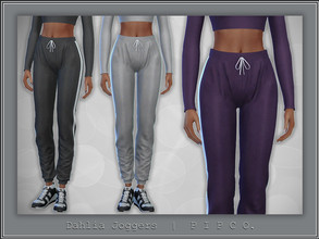 Sims 4 — Dahlia Joggers. by Pipco — Sporty joggers in 15 colors. Base Game Compatible New Mesh All Lods HQ Compatible