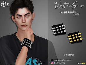 Sims 4 — Rockat Bracelet (right) by WisteriaSims — **FOR MEN & WOMAN **NEW MESH *TEEN TO ELDER - Bracelet Category