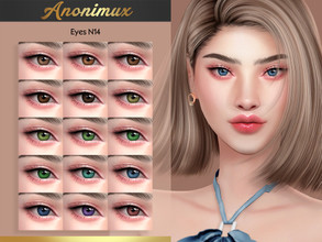 Sims 4 — Eyes N14 by Anonimux_Simmer — - 15 Swatches - Male/Female - All ages - Face paint category - BGC - HQ - Thanks