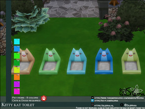 Sims 4 — Kitty Kat toilet by Silerna — Needed more colors :) - Cats & Dogs required - Objects - Pets - Litter box - 8