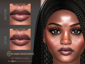 Sims 4 — Lip Preset 8 (HQ) by Caroll912 — A large lip preset for female Sims. Preset is suited for Teen- Elders and all