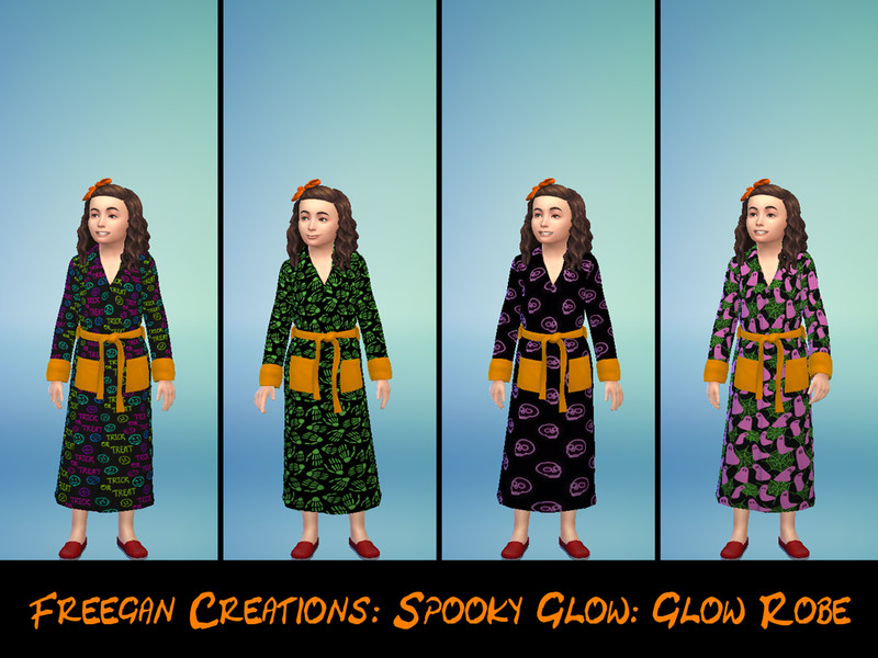Sims 4 The Sims Resource | Spooky Glow- Glow Robe (Child Size) by TSR Creator