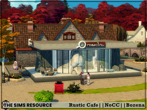 Sims 4 — Rustic Cafe by Bozena — The house is located in the Henford on Bagley. Lot: 30 x 20 Value: $ 61 368 Lot type: