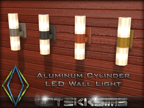 Sims 4 — Aluminum Cylinder LED Wall Light by JCTekkSims — Created by JCTekkSims.