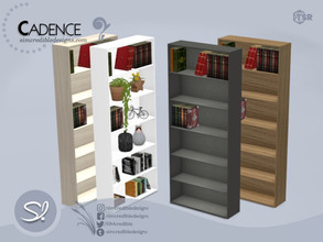 Sims 4 — Cadence Bookcase by SIMcredible! — by SIMcredibledesigns.com available exclusively at TSR 4 colors variations