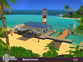 Sims 4 — Beach Tavernt_No CC by evi — This restaurant on the beach is a perfect meeting place for your sims with special