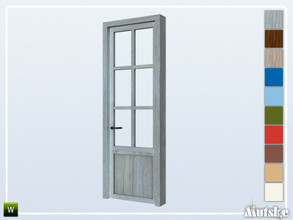 Sims 4 — Kafenes Door Glass 1x1 by Mutske — Part of the construtionset Kafenes. Made by Mutske@TSR.