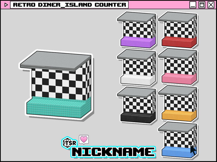 The Sims Resource retro diner_island counter