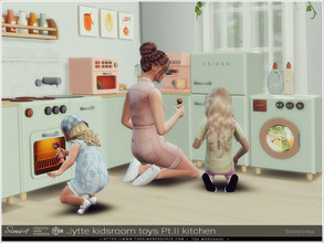 Sims 4 — Jytte kidsroom toys Pt.II kitchen by Severinka_ — Set for children's play kitchen in Scandi style. Frige, stove