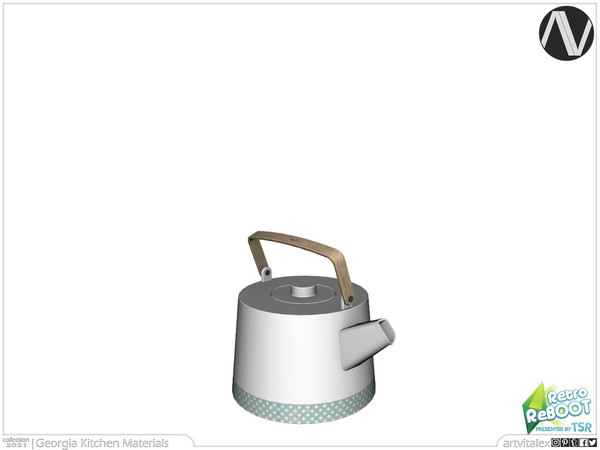 Sims 3 — Retro ReBOOT | Georgia Teapot by ArtVitalex — Kitchen Collection | All rights reserved | Belong to 2022