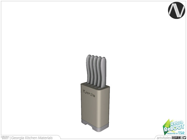 Sims 3 — Retro ReBOOT | Georgia Knife Holder by ArtVitalex — Kitchen Collection | All rights reserved | Belong to 2022