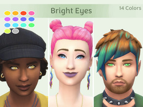 Sims 4 — Bright Eyes by _nonsensical_ — Colorful eyes meant to look bright and shiny! Includes 14 colors, found