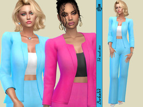 Sims 4 — Paris Tailleur - Blazer by Birba32 — Inspired by sophisticated Parisian fashion, a suit in bright colors as well