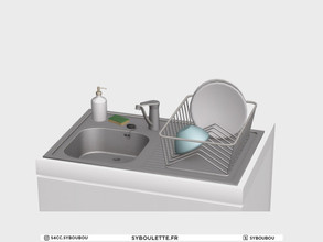 Sims 4 — Millennial - Sink by Syboubou — This is modern sink. The dryer is available in a different set on TSR.