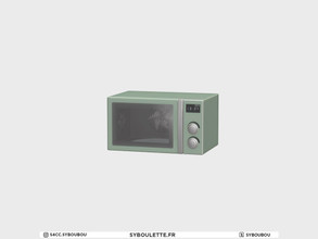 Sims 4 — Millennial - Microwave by Syboubou — This is a microwave with a vintage and colorful look.
