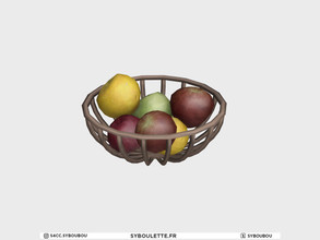 Sims 4 — Millennial - Fruit basket by Syboubou — This is a fruit wicker basket with yummy fruits.
