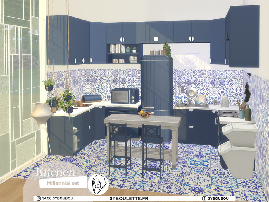 The Sims Resource - Patreon Release - Millennial Kitchen (1/3: Furnitures)