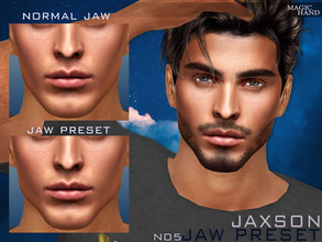 Sims 4 — [Patreon] Jaxson Jaw Preset N05 by MagicHand — Pointed jaw for males (and females) from Teens to Elders - HQ