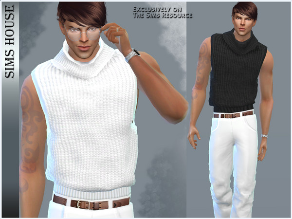 The Sims Resource - MEN'S KNITTED TANK TOP