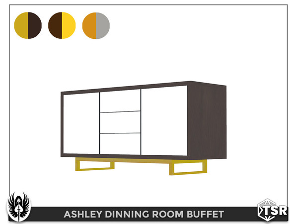 Sims 4 — Ashley Dinning Room Buffet by nemesis_im — Buffet from Ashley Dinning Room Set - 3 Colors - Base Game Compatible